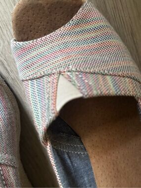 Toms Multicolor Striped Canvas Mules